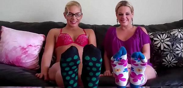  Are you getting hard just from looking at my feet in socks JOI